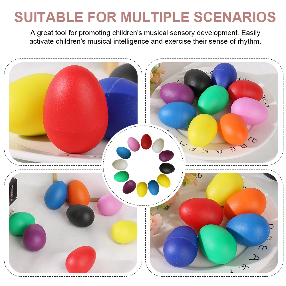 

12 Pcs Egg Musical Maracas Puzzle Percussion Shaker Eggs Instruments Pvc Toys Preschool Children