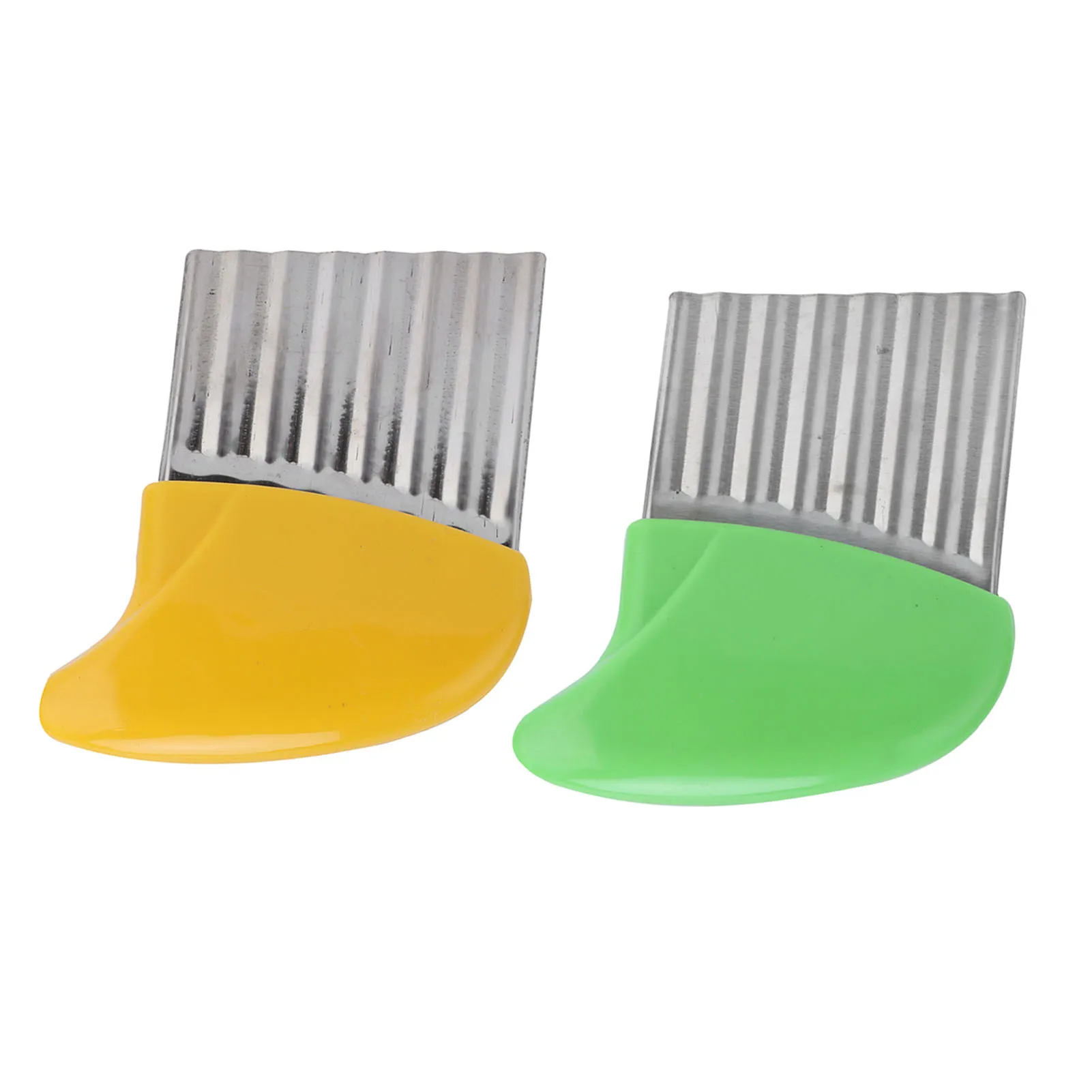 Potato Cutter Environmentally Friendly One-Piece Moulding Incisive Blade Wavy Cutter Rounded Handle for Home for Restaurant