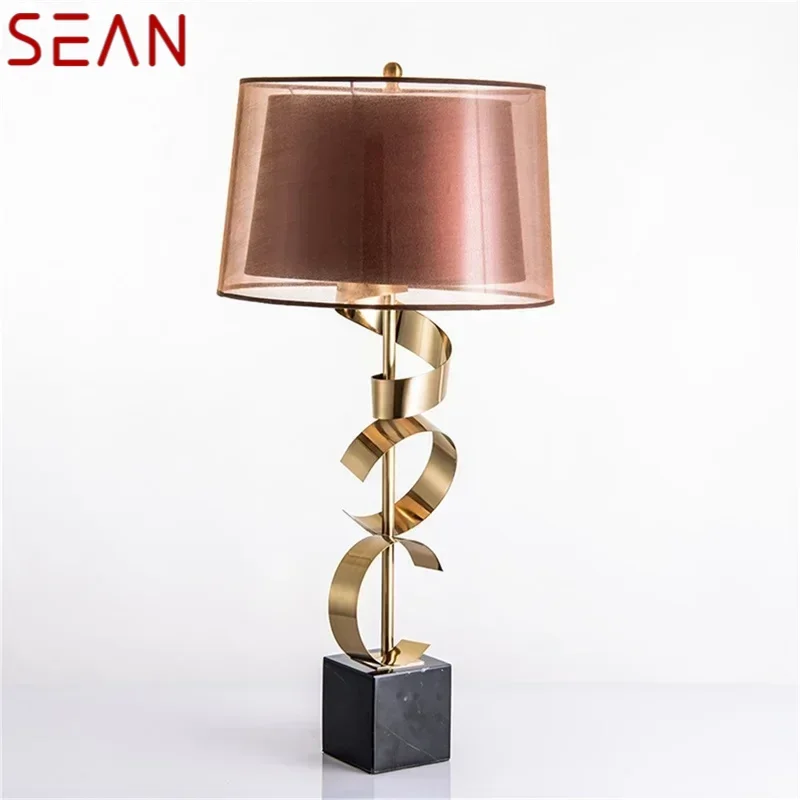 SEAN Contemporary Table Lamp Creative LED Luxury Vintage Desk Light Fashion for Home Hotel Bedroom Living Room Decor