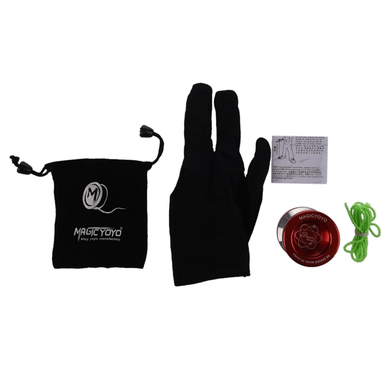 5X MAGICYOYO N8 Super Professional Yoyo + String + Free Bag +Free Glove (Red)