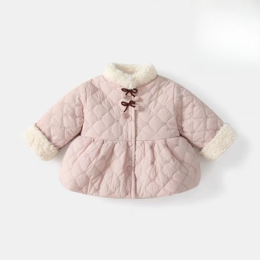 Bestseller Girls Cotton Coat 2026 New Stylish Kids Warm Jacket Baby Quilted Thick Top Winter
