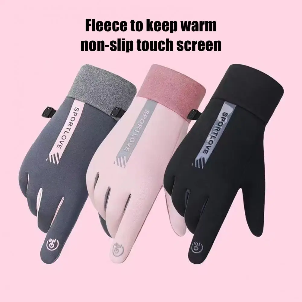 Touchscreen Cycling Gloves Women's Winter Gloves Windproof Thick Warm Cycling Skiing Gloves Anti slip Cold proof