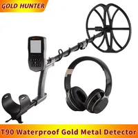 Gold Hunter T90 metal detector underground gold detector waterproof pinpointer with wireless headphones