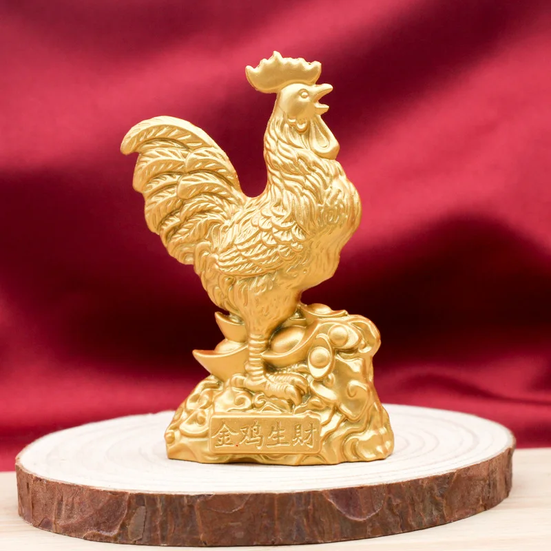 Wholesale Two Pieces Price Factory GOLDEN ROOSTER Chinese Zodiac of Rooster Crafts Home Fortune GOLDEN ROOSTER Fortune Creative