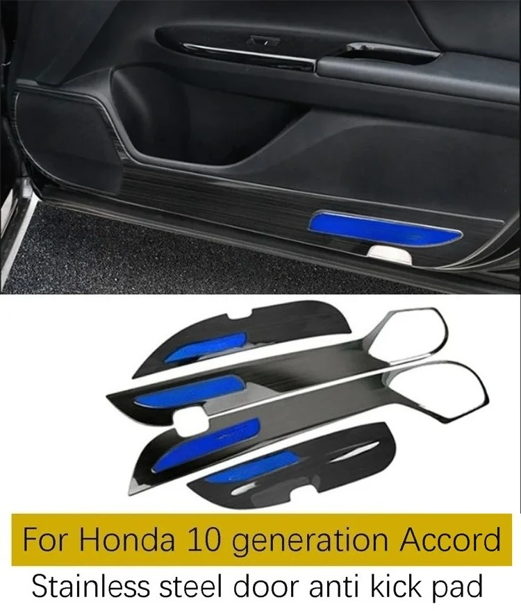 For Honda 10th generation Accord car door anti-kick pad door mat 10 generation Accord side door anti-scratch plate