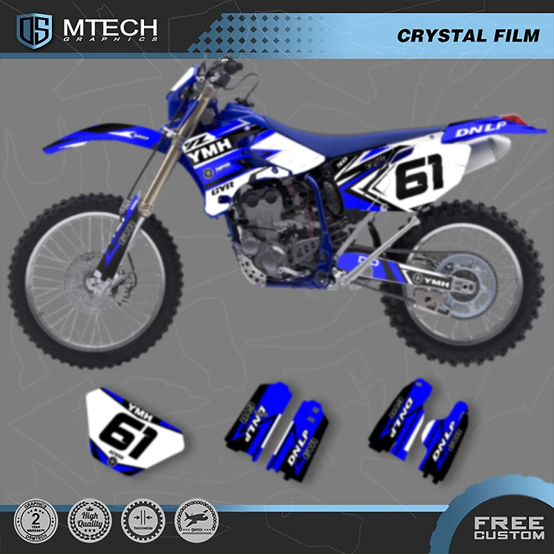 

DSMTECH For YAMAHA WRF250 WRF450 2003 2004 2005 2006 Motorcycle Graphics Decals Stickers Kits for WRF 250 450 2003-06 004