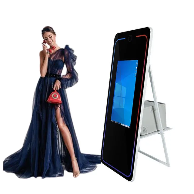 70/40inch Touch Screen 2023 Newest Mirror Photo Booth Affordable Magic Mirror Photo Booth with printer For Party