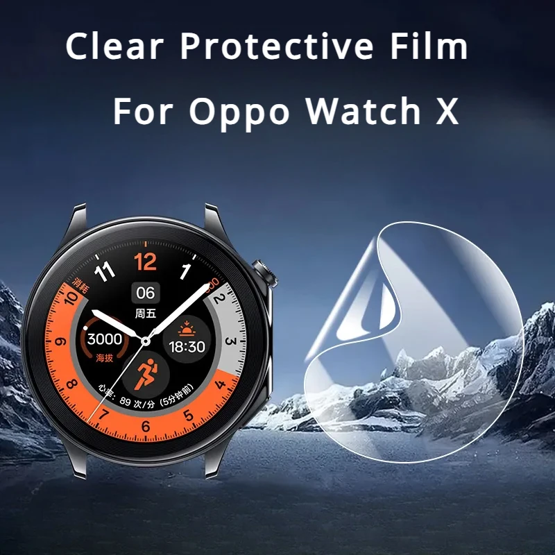1/2/4/6pcs TPU Soft Smartwatch Clear Protective Film For OPPO Watch X Display Screen Protector Cover Smart Accessories
