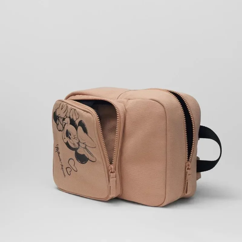 Nuevo bolso de lona de Minnie Mouse de Disney para niños, mochila para bebé, mochila ligera para guardería, bolso para mamá