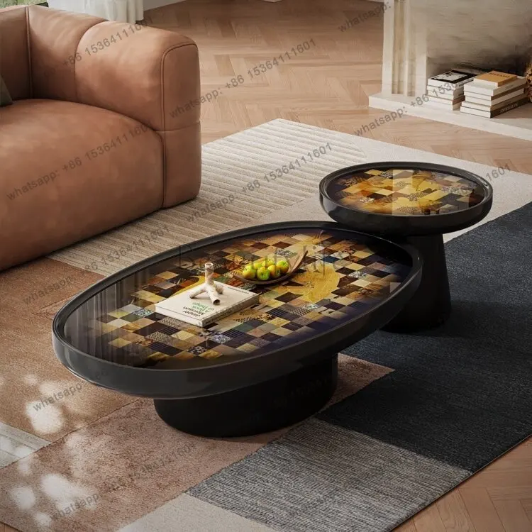 

Italian minimalist coffee table combination baking paint living room home medieval style