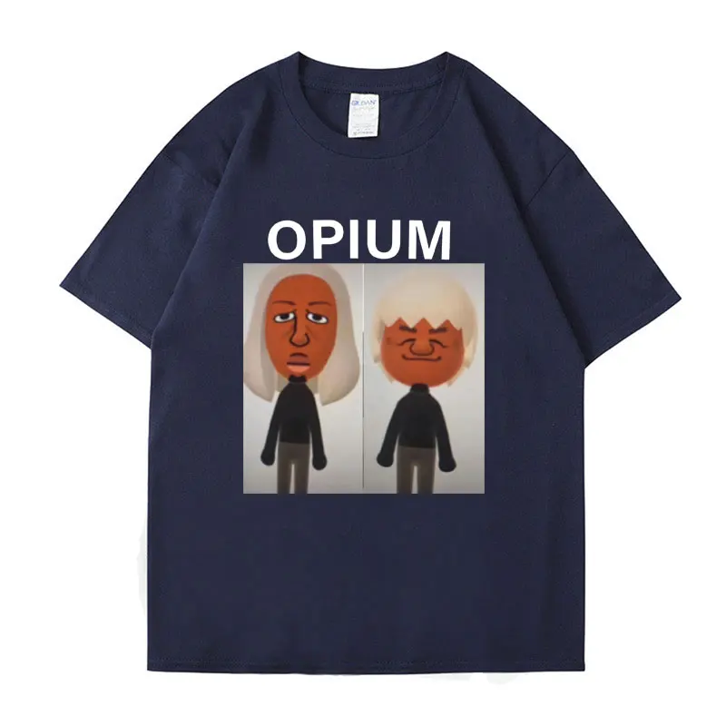 Customization OPIUM Ken Carson Destroy Lonely T-Shirt Funny Wii Characters Meme Graphic T Shirts Men Cartoon Print T-shirt Male