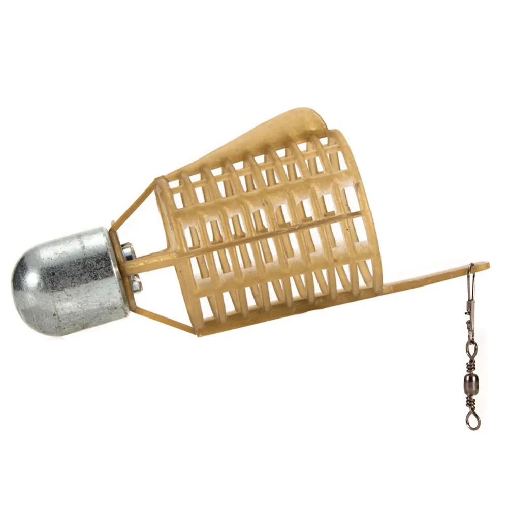 1/2 stücke Angelhaken Explosion Köder Käfig mit Eisen Kopf Box Haken Sphärische Käfig Korb Feeder Halter Angelhaken pesca Werkzeug Tackle – Detail 4