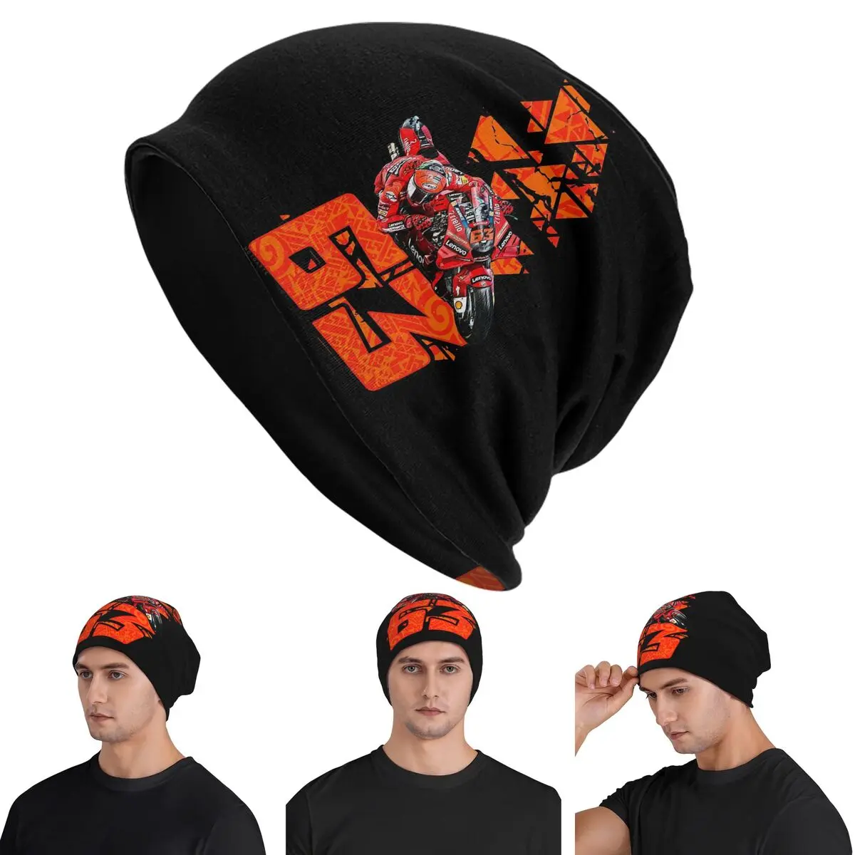 

Francesco Bagnaia номер 63 Moto GP пледы одеяло 01 Skullies шапочки шапки уличная кепка вязаные шапки для мужчин женщин взрослых