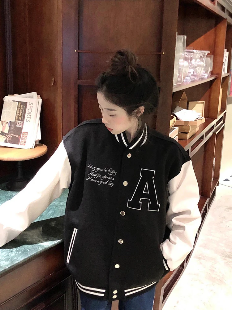 

Baseball Jackets Leopard Womens Hipster Gothic Soft-Shell Drawstring French Style Petite Vacation Biking Collared Deep Contrast