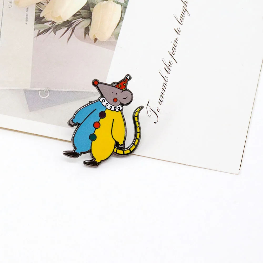 Clown Rat Enamel Pin Clown And Rat Mashup Badge Creative Jewelry Decoration