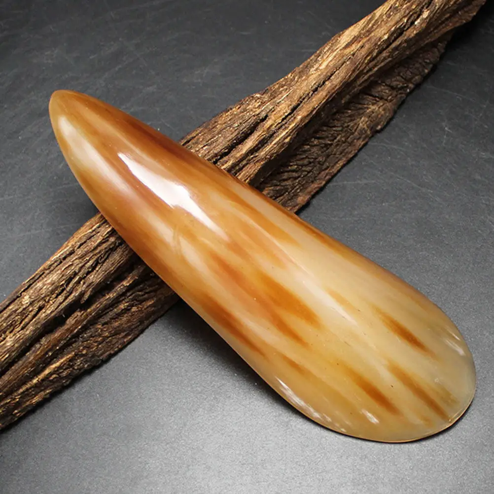 

Massage Scraping Plate Natural Yak Horn Body Massager For Face Neck Back Acupuncture Treatment Tool Skincare Set