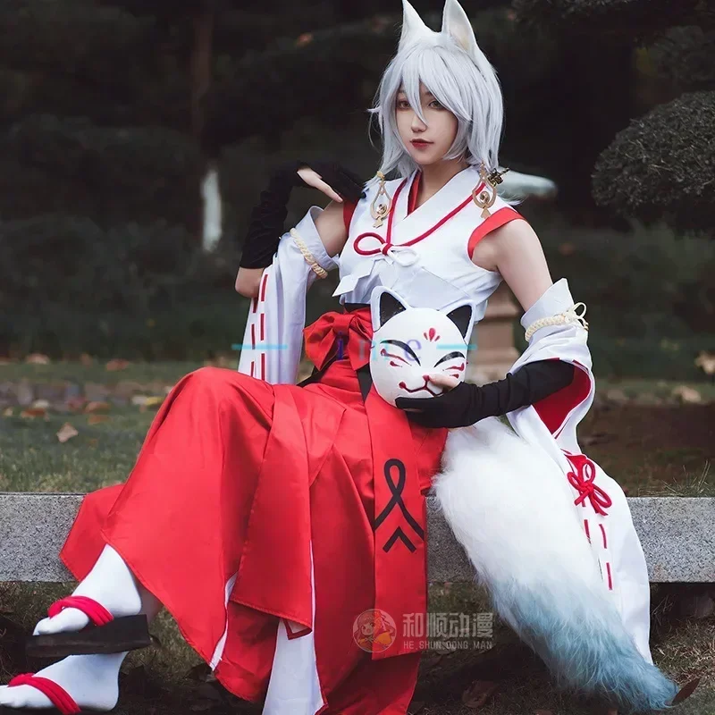 Game Genshin Impact Kitsune Saiguu Cosplay Costume Anime Suit Kimono Uniform Halloween Carnival Party Role Play Outfit