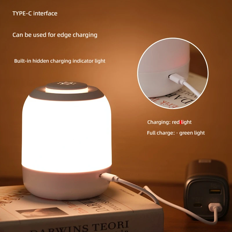Nuovo USB Ricaricabile Touch Led Nightlight Tre Modalità di Colore Camera Da Letto Dormitorio 4000Mahdesk Lampada Atmosfera Lampade Complementi Arredo Casa