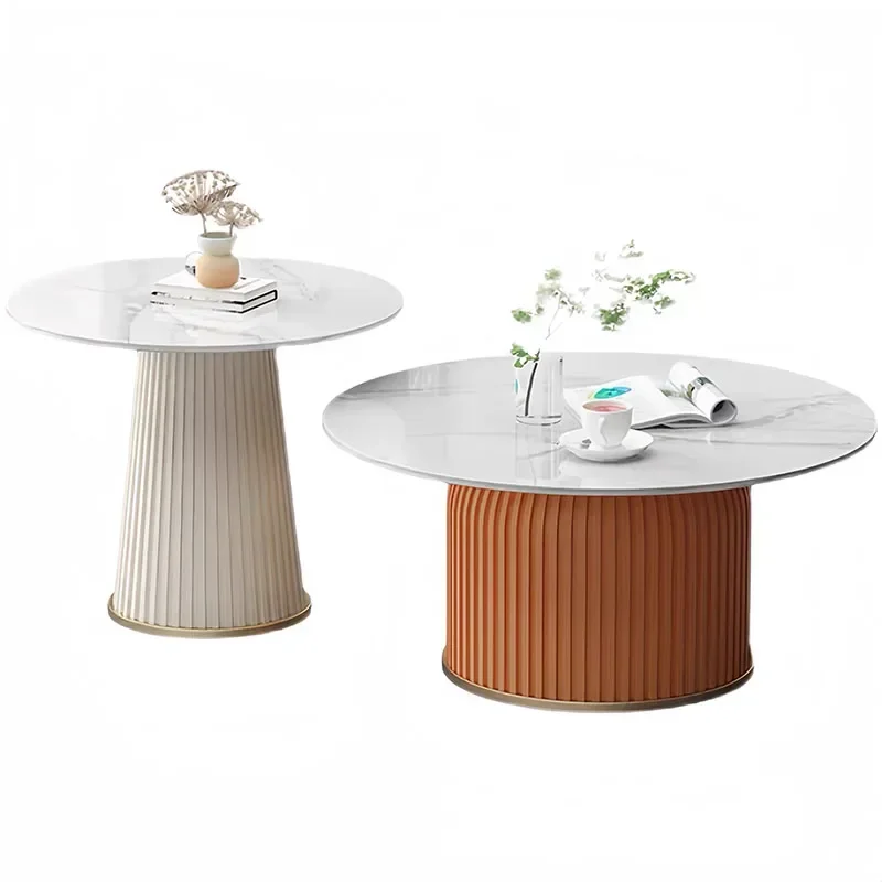 Ronde moderne salontafels Luxe unieke Scandinavische woonkamer salontafel Minimalistische glamourtafel Basse Pour Salonmeubilair