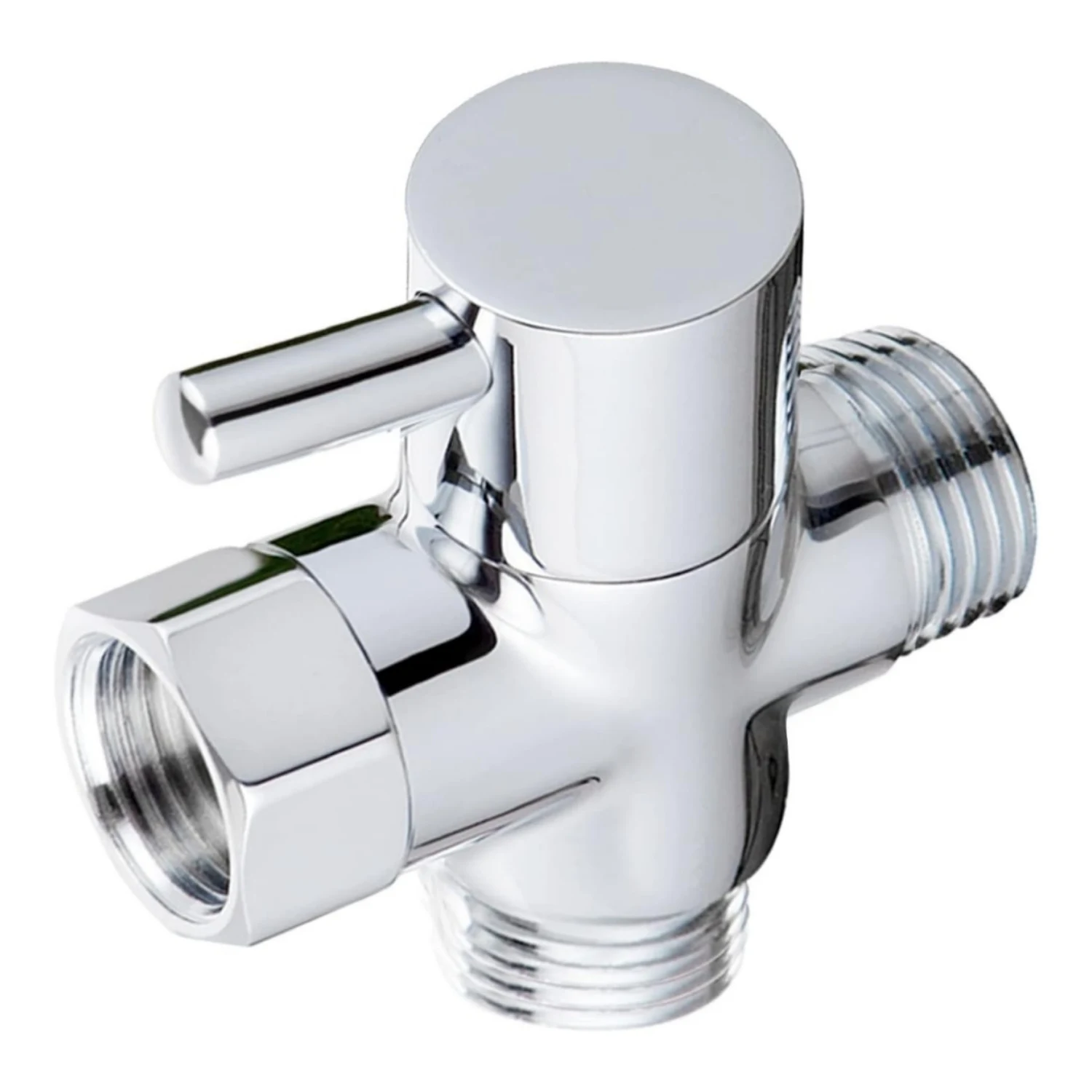 G1/2in 3Way Diverter Valve T-Adapter Converter Brass Valve Bathroom Shower Faucet Water Splitter For Shower Faucet Head