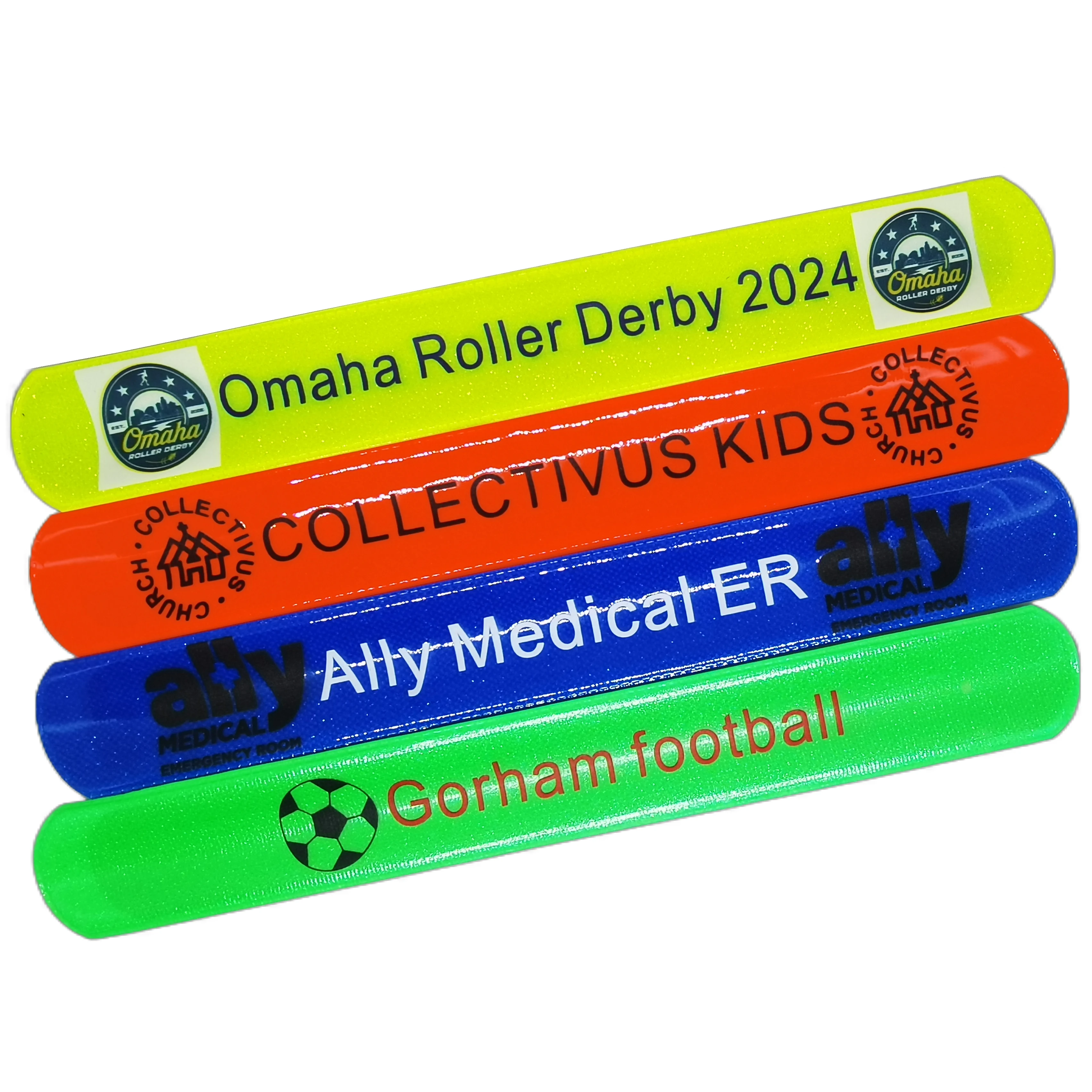 50Pcs Custom Slap Bracelets Personalized Logo Wristbands Bulk for Party Favors, Birthday, Classroom Rewards, Events, Fundraisers