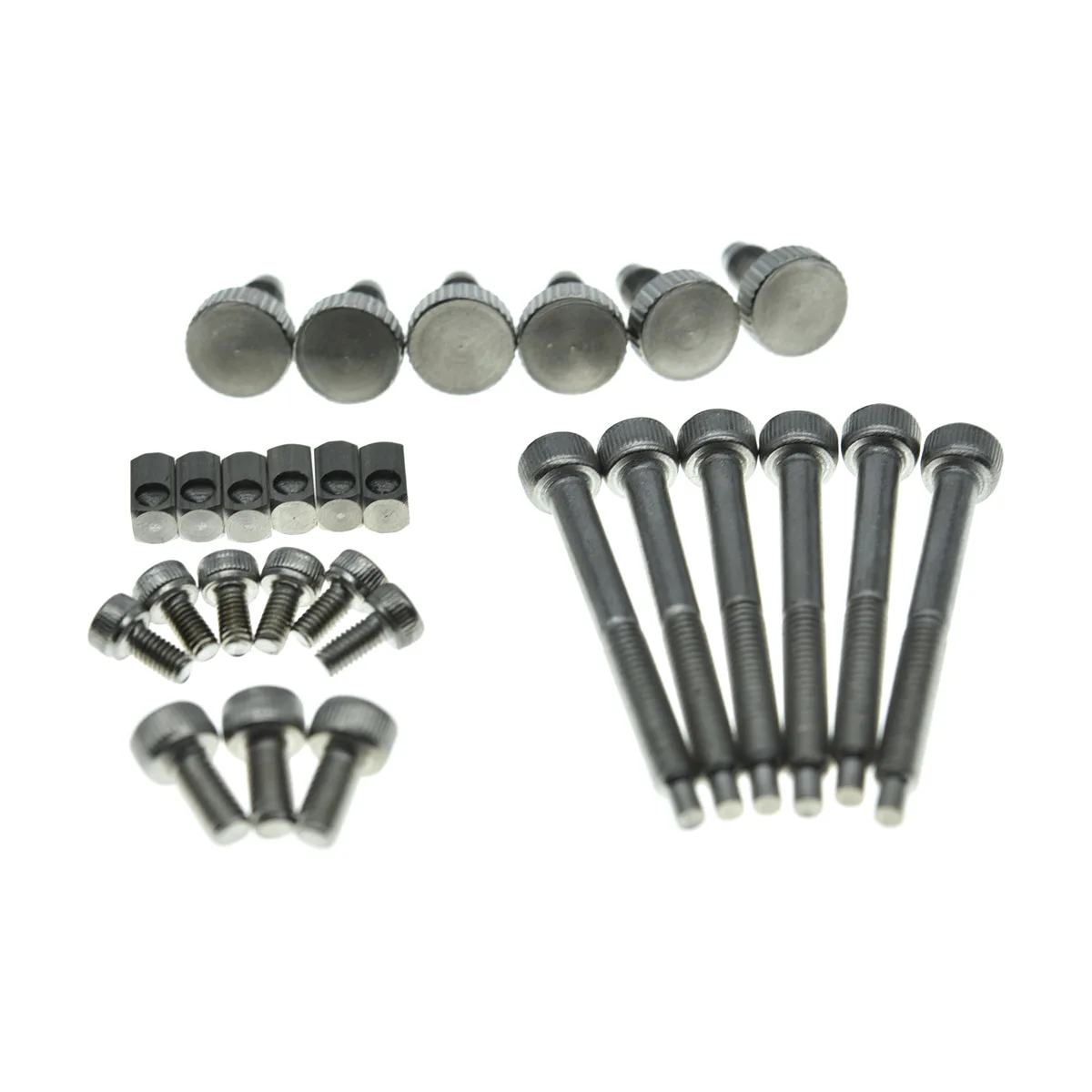 Stainless Steel Bridge Saddle Intonation Mounting Screws/Locking Nut Screws/String Lock Screws/Block Inserts for FR Tremolos