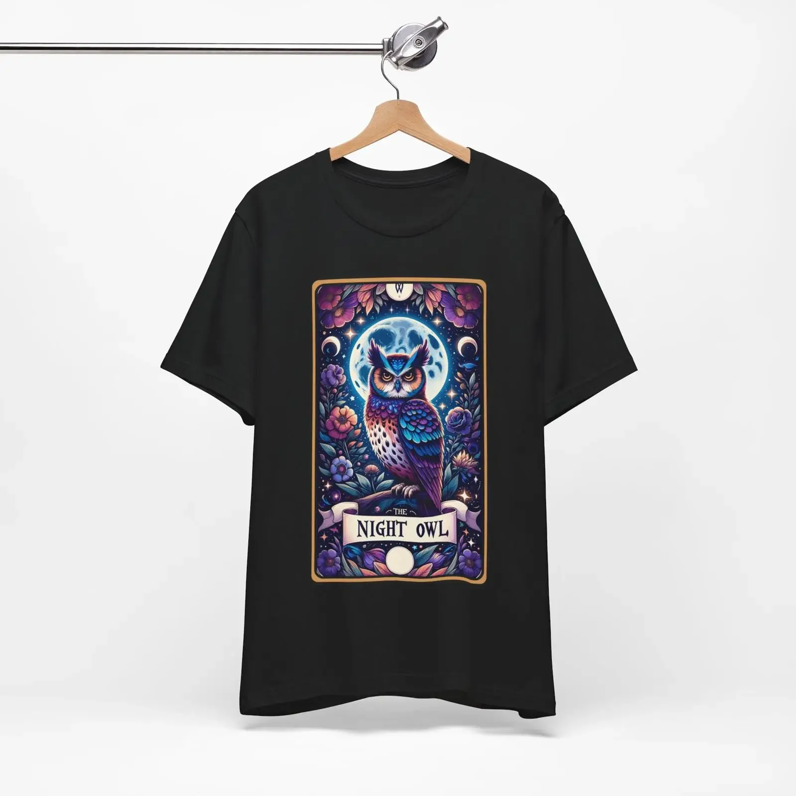 The Owl Tarot Card T Shirt Sarcastic Funny Humorous vintage Washed graphic designer clothes Soft Casual Stylish Slightly