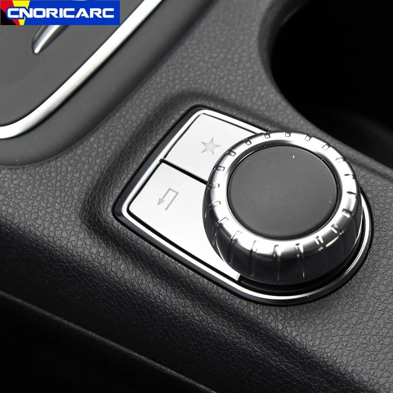 

Car Central Control Multimedia Buttons Stickers Decoration For Mercedes Benz GLA A B Class CLA200 220 260 Interior Accessories