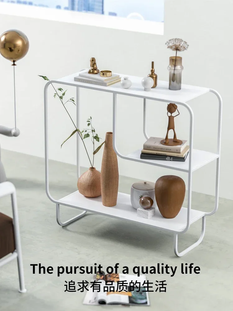 Nordic Simple Floor Shelf Sofa Display Wrought Iron Bookshelf Storage Ins Living Room Multilayer Kitchen Cabinets Mueble Cocina image 4