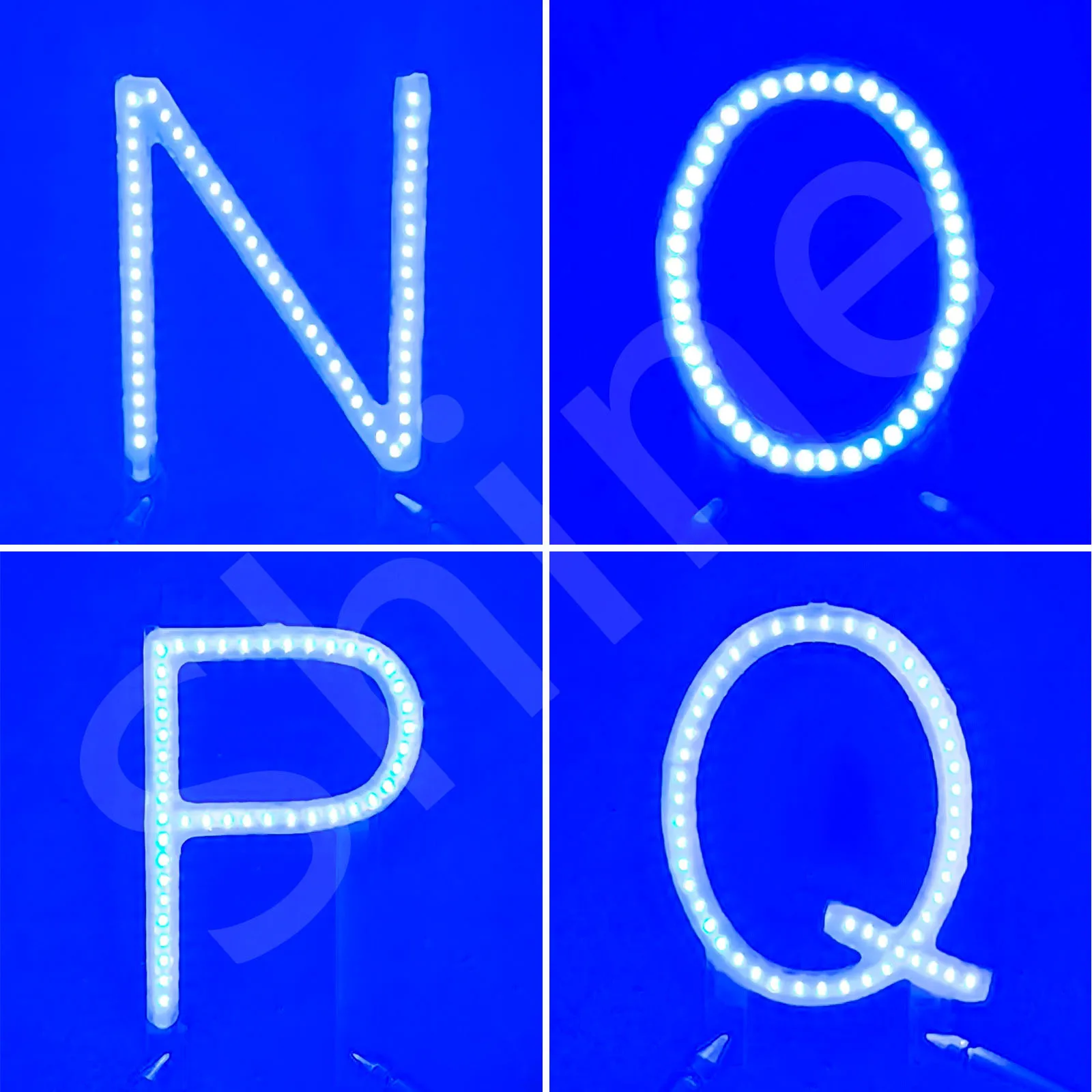 Blue LED COB Edison English Letter Filament 3V Candle Superbright Diodes Christmas Party Billboard Decoration Accessories DIY