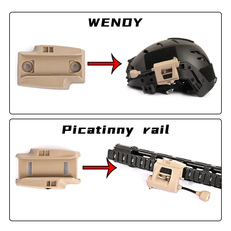 WADSN Tactical MPLS CHARGE FAST Helmet Light 4 Modes Red Green White IR LED Hunting Signal Lamp Military Outdoor Headlight