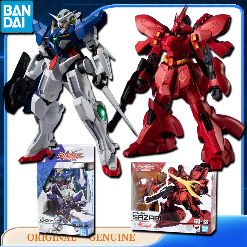 Bandai Original Genuine GU GN-001 GUNDAM EXIA GU-16 MSN-04 SAZABI GU-18 Anime Action Figures Toys Kids Gift Model Ornaments