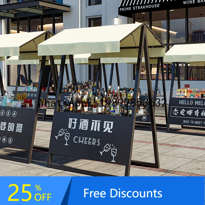 

CZ Night Market Stall Mobile Shelf Mall Internet Celebrity Display Stand Promotion Table Folding Shelf