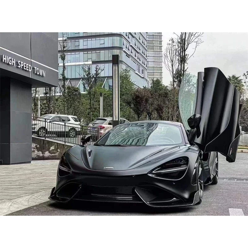 نصف ألياف الكربون قطع غيار السيارات ل ماكلارين 720s ترقية 765Lt طقم الجسم المصد الأمامي المصد الخلفي التنانير الجانبية المفسد ماسورة العادم