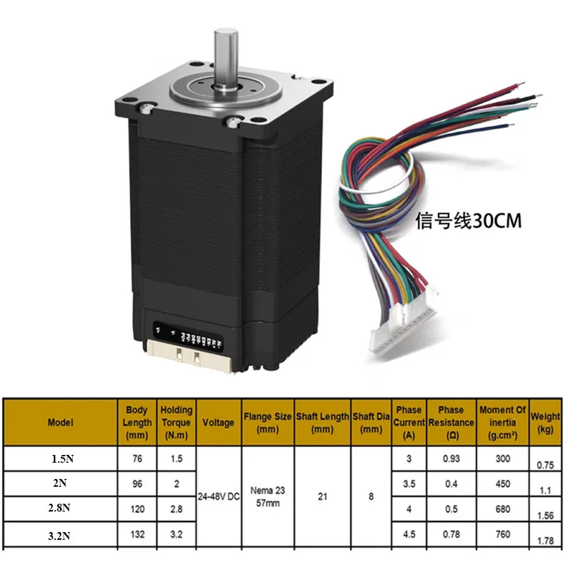 Nema23 محرك متدرج بحلقة مغلقة محرك متكامل الكل في واحد 57 محرك تشفير DC24-55V محرك سيرفو هجين 1.5Nm-3.2Nm #4