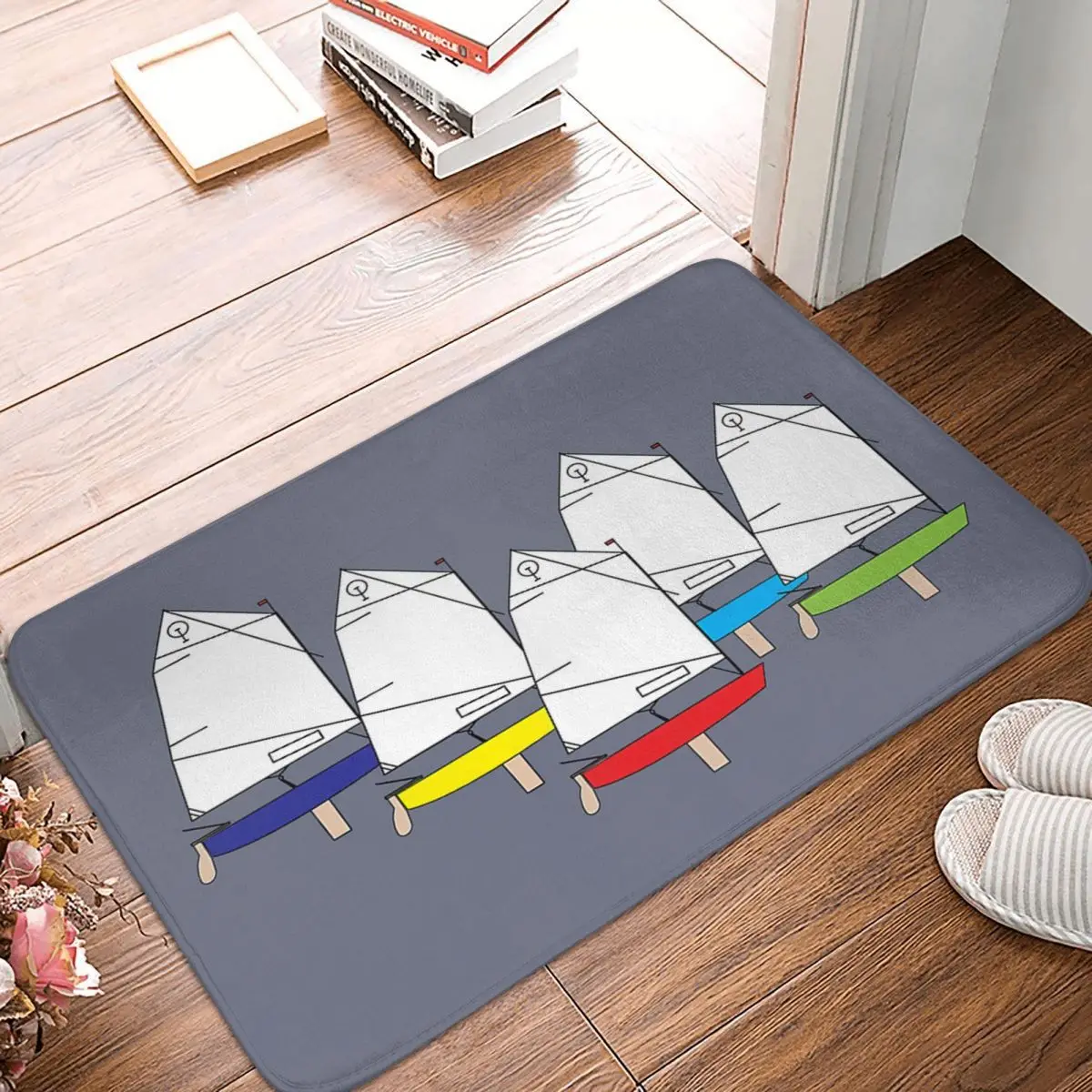 Optimist Sailing Dingy 40x60cm Carpet Polyester Floor Mats Fashionable Doorway Festivle Gifts