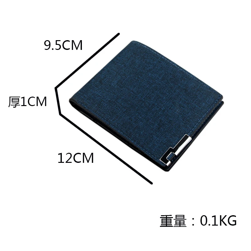 Multifunctional Men\'s Canvas Wallet Leisure Travel Lightweight Portable Short Style All Match Male Credit Card Holder Coin Purse