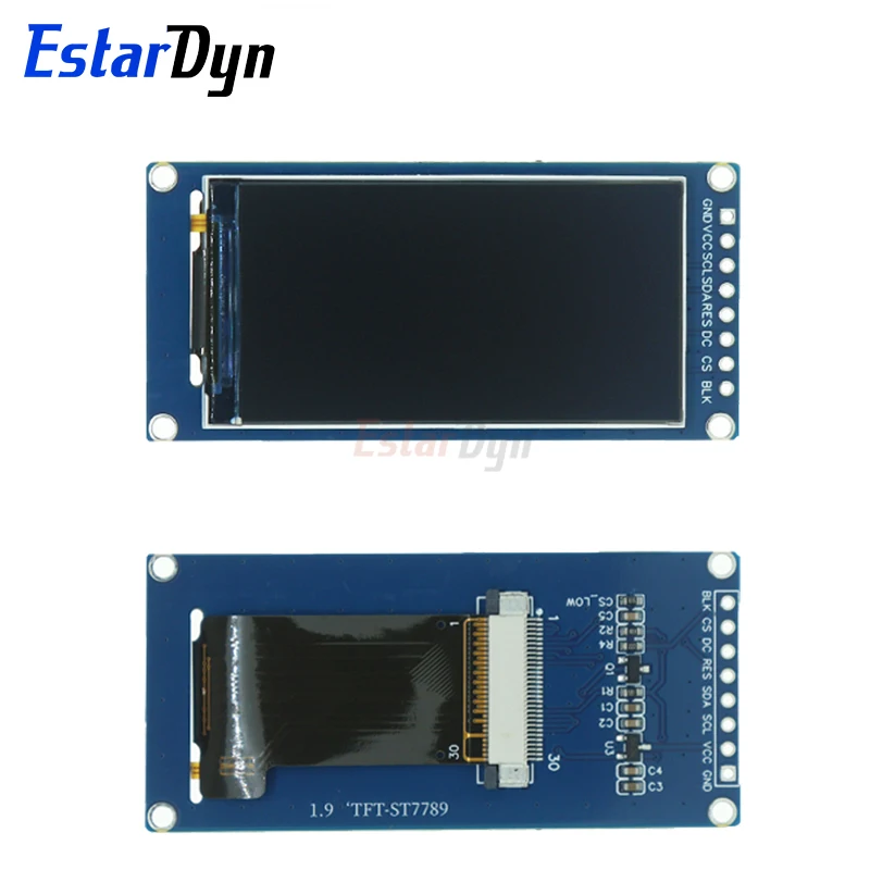 Estardyn 1.9 Inch IPS Full Angle TFT Display Screen LCD Screen Color Display Module SPI Serial Port High-definition 170x320