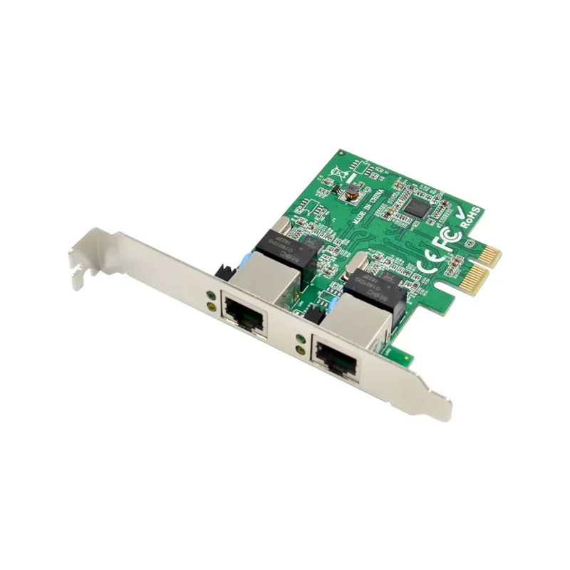 2 RJ45 Port PCIe X1 Dual Gigabit Realtek 8111F+Intel ASM1082e Chipset filter PCI-E Computer Lan Network Card 1000M