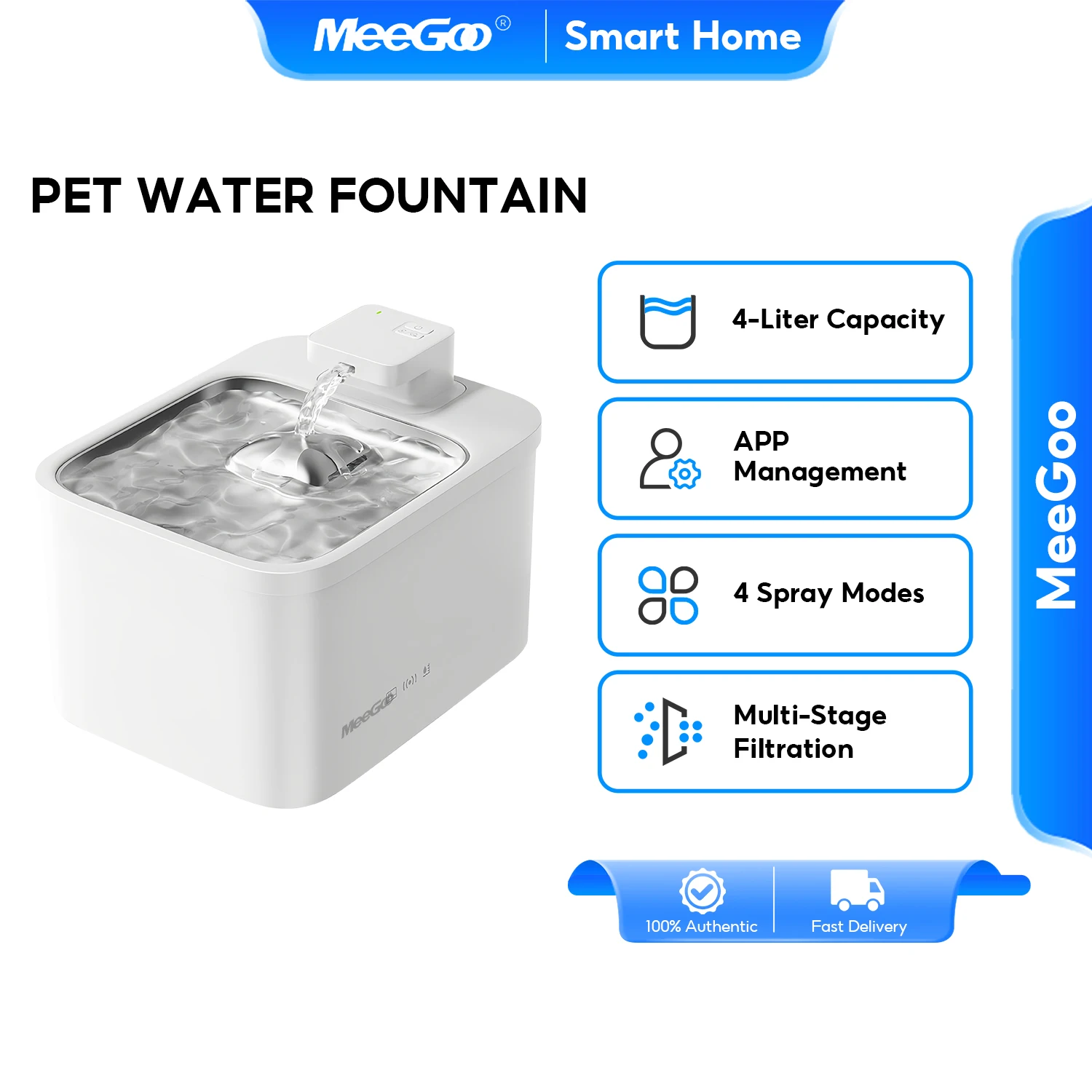 meegoo-du-w04w-wifi-pet-water-fountain-4l-5200mah-battery-120°-sensor-4-modes-app-control-water-level-reminder