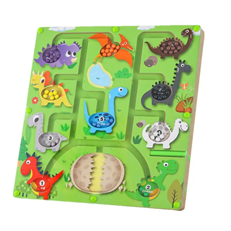 

2 In 1 Magnetic Color And Number Maze 2 In 1 Learning Education Toy Wooden Color Matching Puzzle Educational Toy Wooden Dinosaur