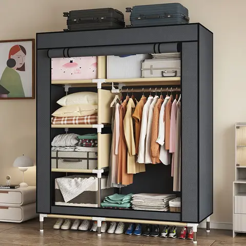 간단한 옷장 렌탈 룸, 학생 기숙사, 튼튼하고 내구성, 간단한 침실 캐비닛 조립