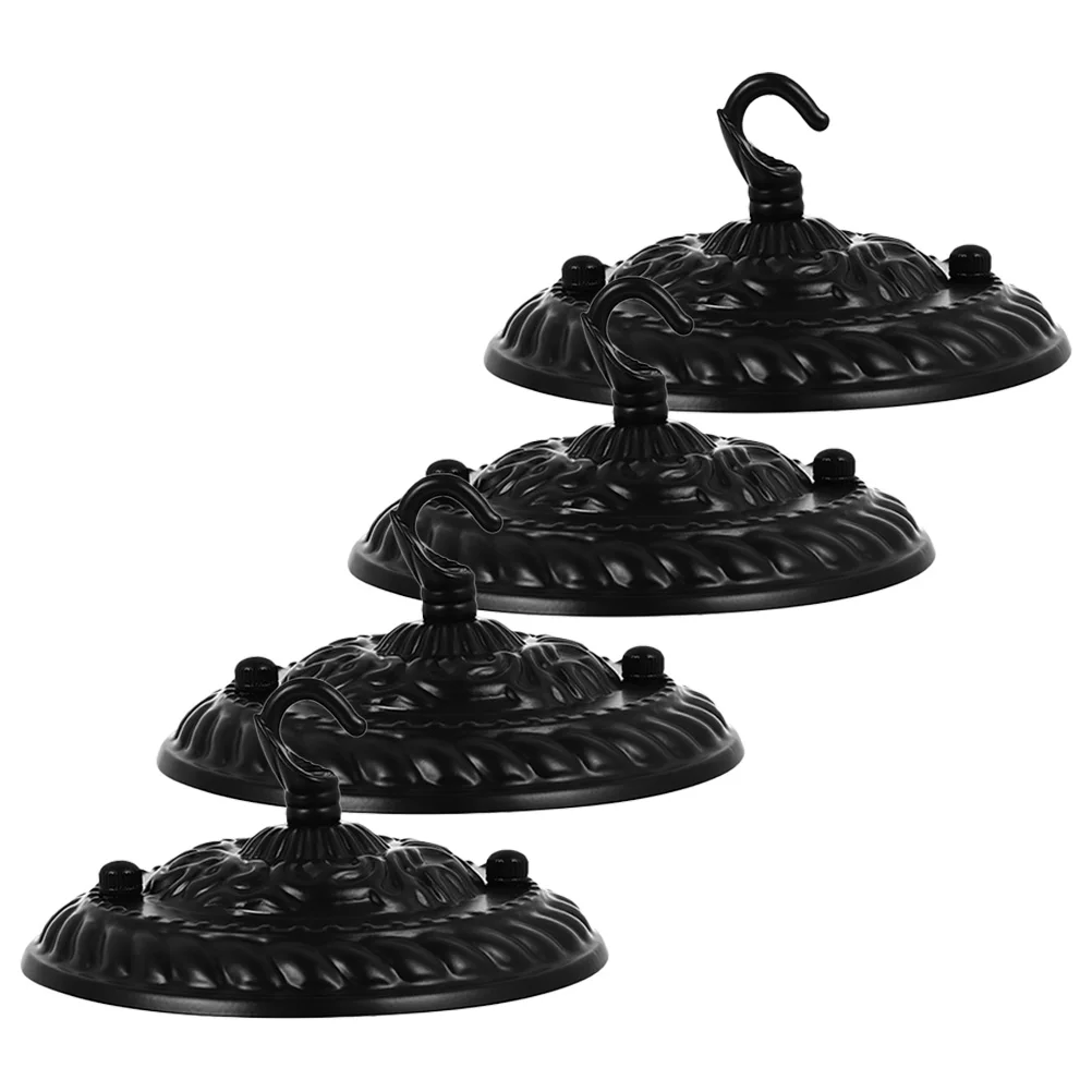 

4 pcs Vintage Ceiling Lampshade Retro Pendant Light Canopy Hook Plate Parts Decorative Ch Cover Metal Design Suitable Home