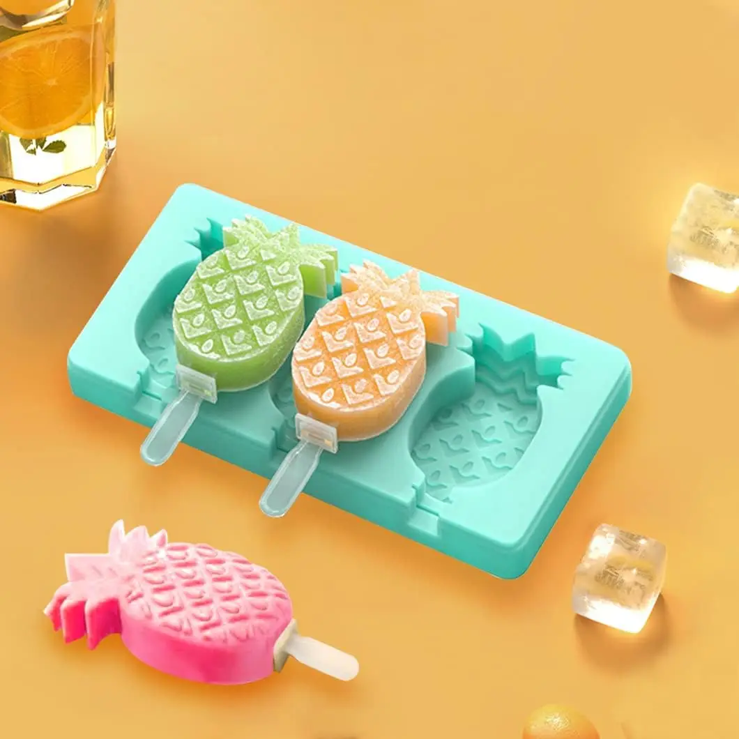 

Silicone Popsicle Molds Silicone Popsicles Molds Homemade Ice Pop Make for Kids Cartoon Cream Maker Lid Reusable Lolly Moulds