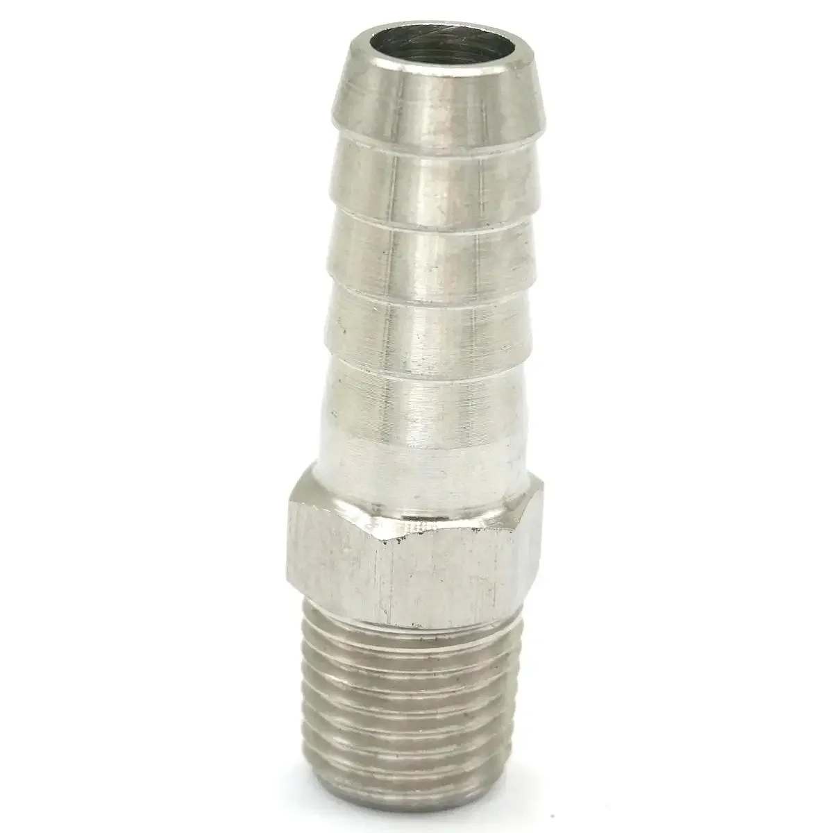 

High Pressure Hose Barb I/D 12mm x 1/4" BSPT Male Thread 304 Stainless steel coupler Splicer Connector fitting Fuel Gas Water