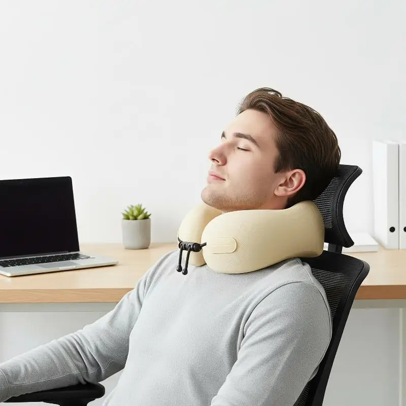 1/2Pcs Portable Soft Support Pillow Memory Foam U Shaped Travel Neck Pillow For Airplane Office And Home Relaxation