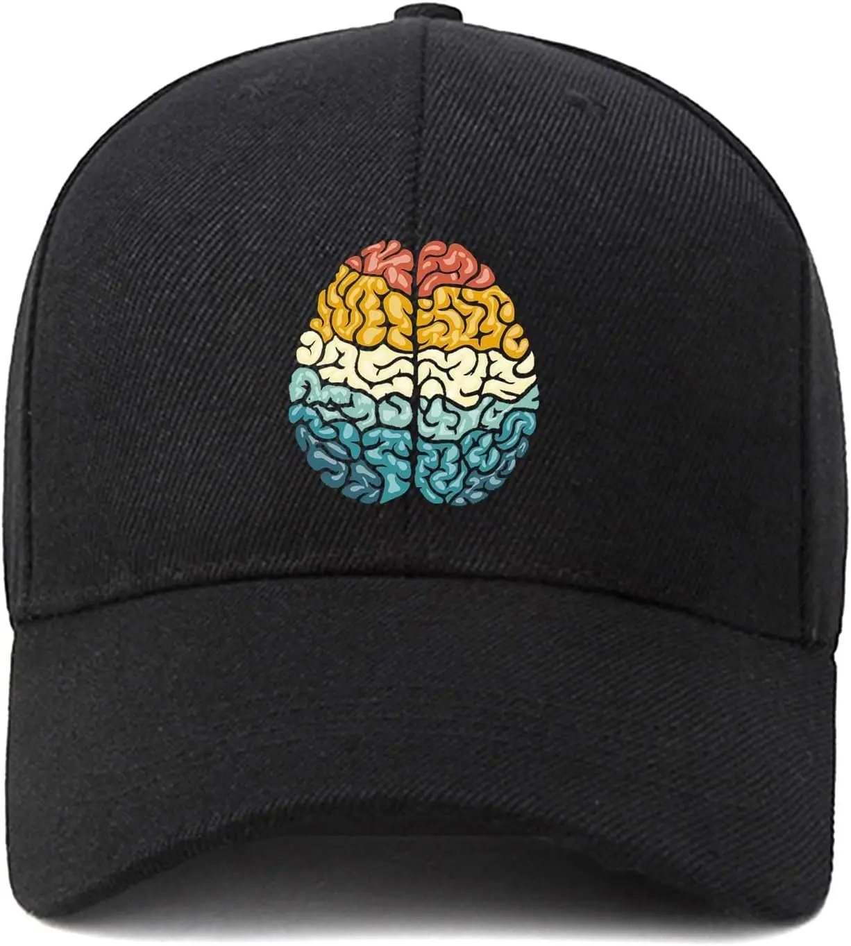 

Colorful Brain Funny Baseball Cap Adjustable Dad Hat Unstructured Cotton Trucker Cap One Size Men Golf Hat