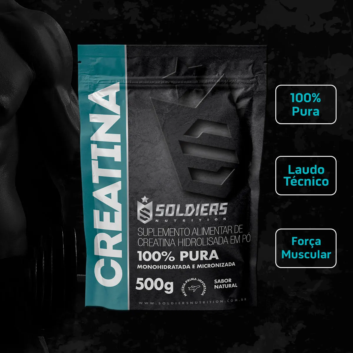 Imported Creatine Monohydrate 500g-Pure 100%-Soldiers Nutrition