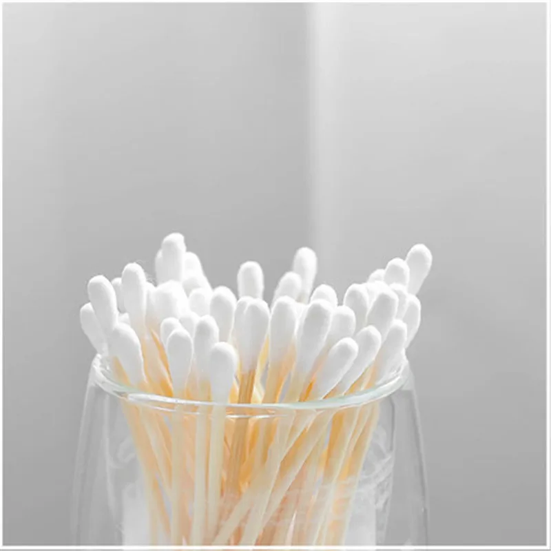 1000pcs Double Ended Cotton Swab Ear Remover Household Wooden Stick Makeup Remover Beauty Stick Makeup Remover Ear Remover