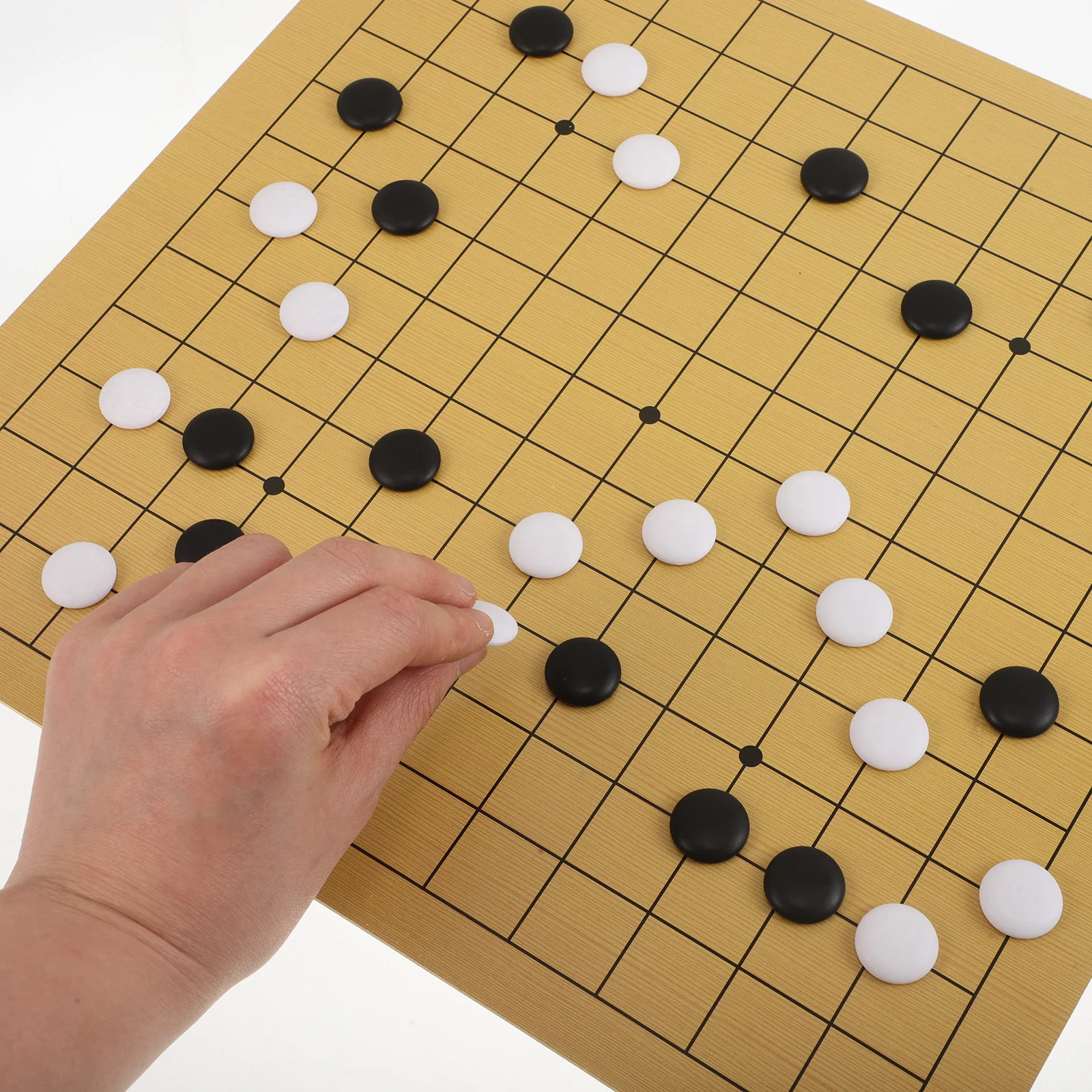 キッズゴーゲームセット 両面 9x9 13x13 クマテーマ ボード漫画チェス 初心者向け ポータブル旅行戦略ゲーム 教育用